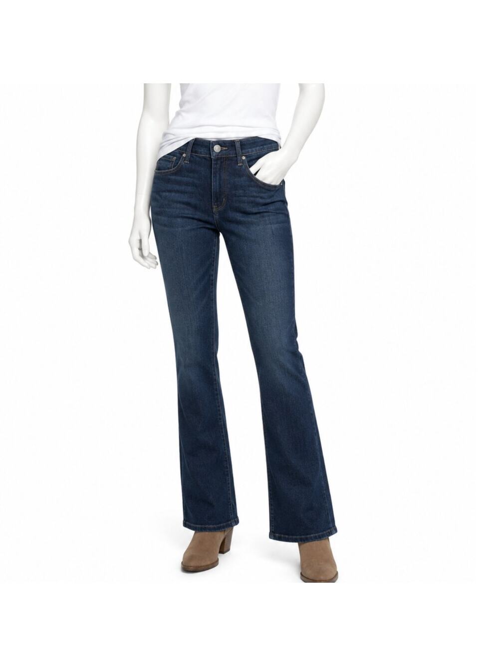 Democracy Ab Solution Bootcut Jeans Womens 30/29 12P Dark Wash Stretch Petite